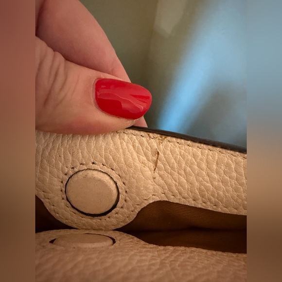 Coach Cream Mia Satchel with Animal Print Handles and Crossbody Strap - Picture 9 of 16